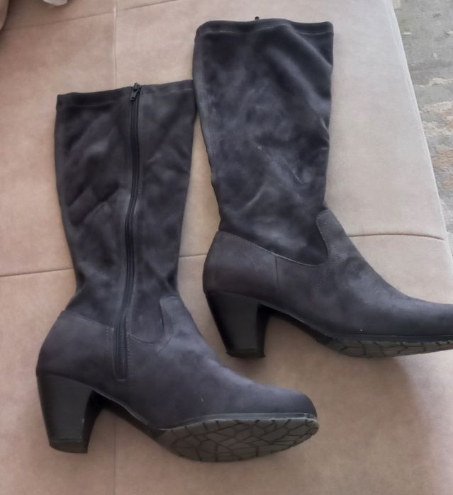 Сапоги стрейч серые 39р