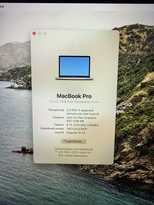 Macbook Pro 2018/i5/8/512