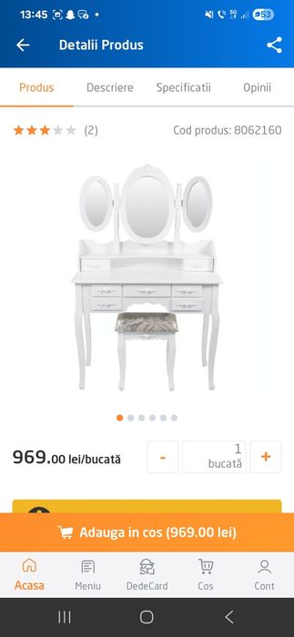 Vând masuta de machiaj