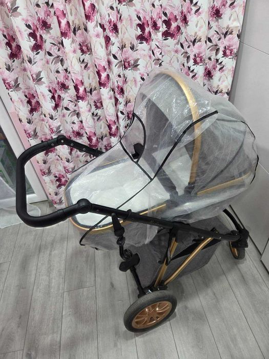 Комбинирана детска количка Moni MIDAS сива