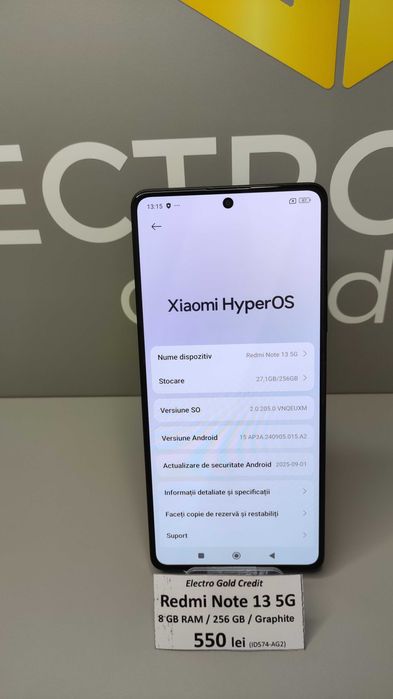 Xiaomi Redmi Note 13 5G 8GB RAM/256GB/Graphite Black ID574-AG2