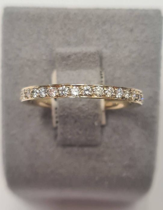 Inel din aur galben 14k, cu diamante naturale, IAU814