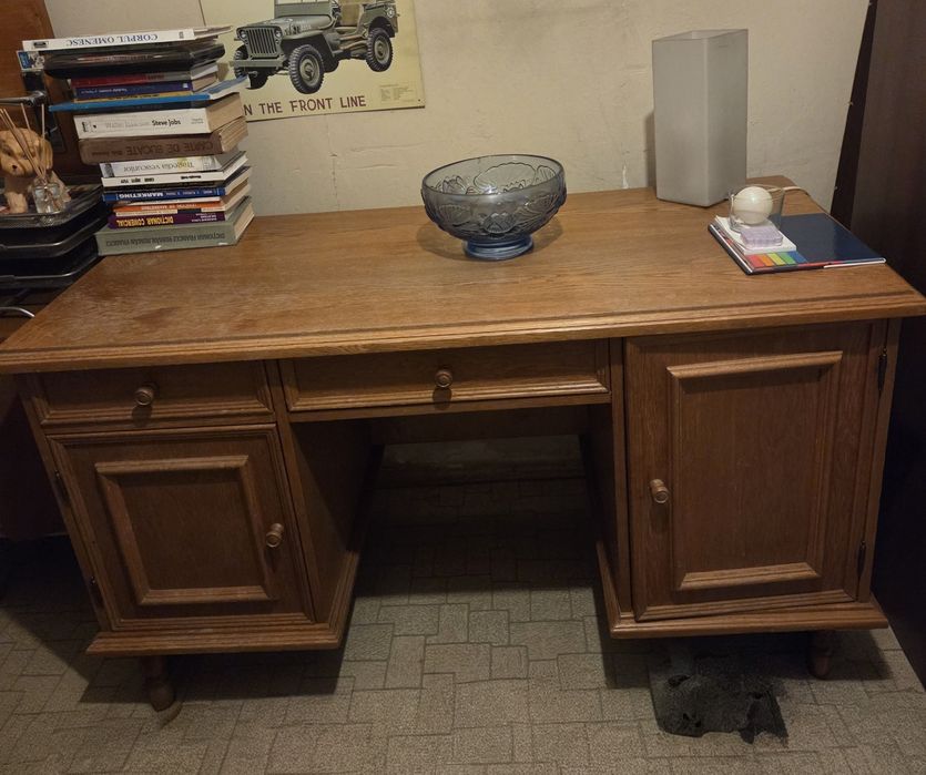 Birou lemn culoare stejar