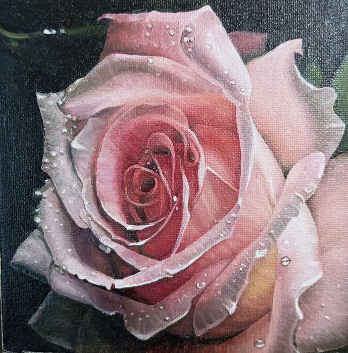 Картина маслом "Роза"