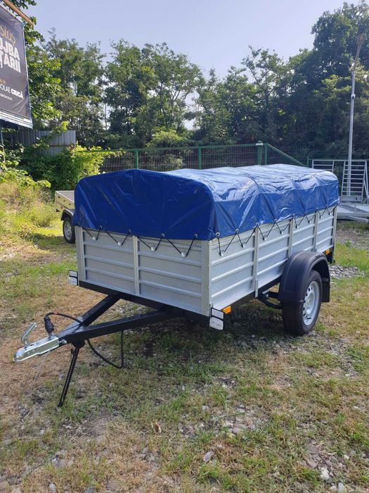 Remorca Noua L- 2.50m cu Foi De Arc si telescop! Carte CIV, Prelata