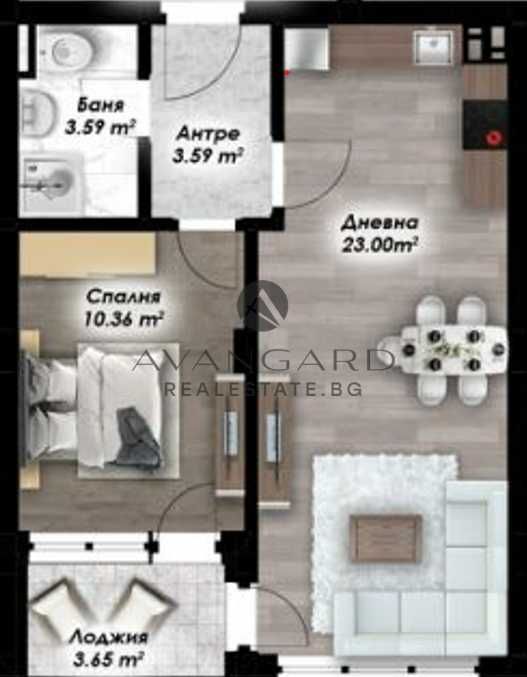 оф.24781 Двустаен луксозна сграда/ Остромила