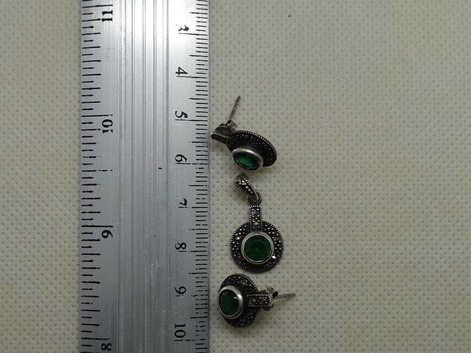 Set Argint Vintage – Cercei și Pandantiv