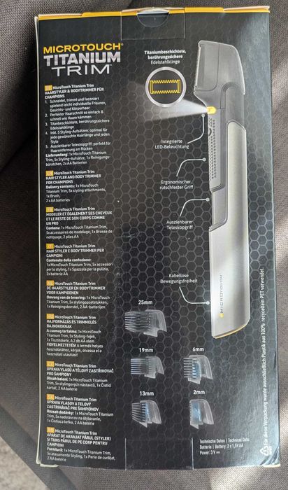 Set aparat de tuns si ras Titanium Trim