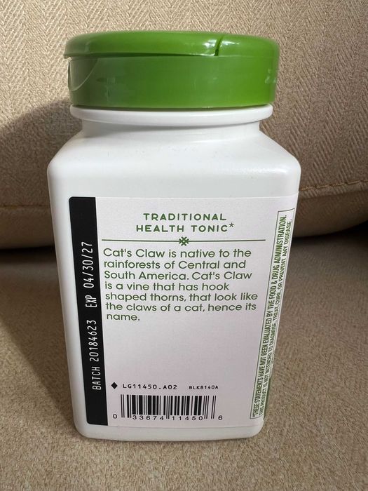 Cat’s Claw Nature’s Way 485 mg, 100 capsule – NOU, sigilat