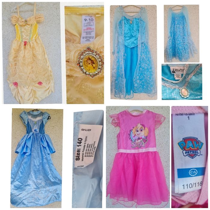 Рокли на Дисни принцеси с размери 104-140 размер