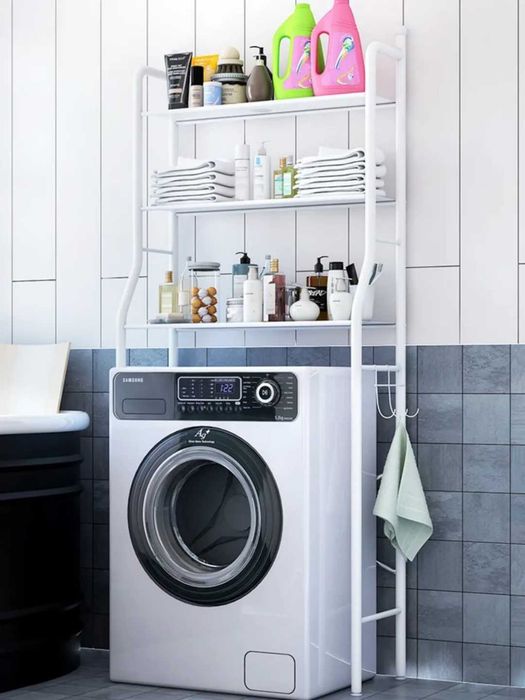 Стеллаж металлический для ванной над стиральной машинкой