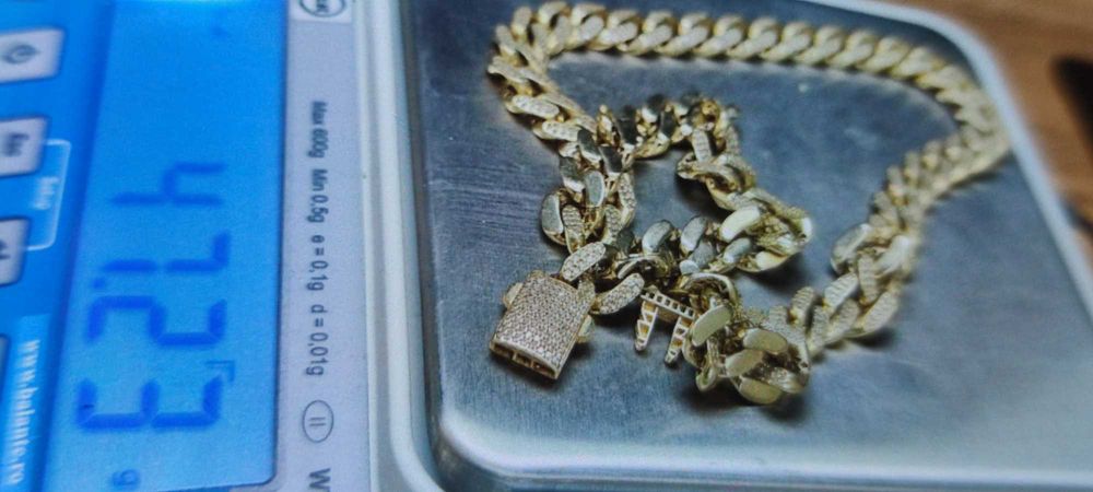 Lanț cuban și inel 14 k