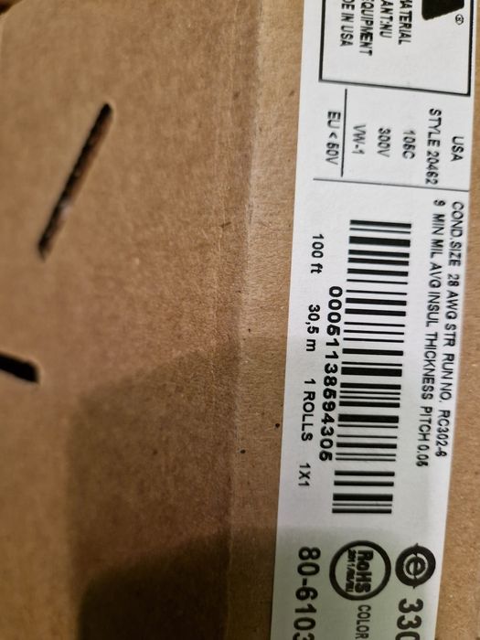 Rola cablu 30.5m 28AWG fir multi cupru stanat