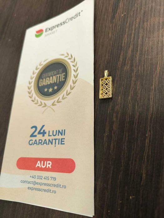 [AG24 Harlau B.44955.2] Pandantiv aur 14K 1.74gr - Garantie 2 ani!