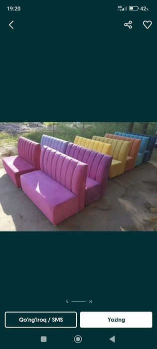 kafe va restarnlaru uchun mebellar