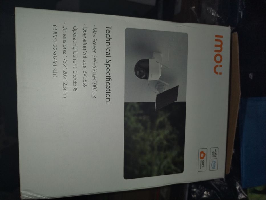 Imou 3MP WiFi соларна камера – IPC-K9ECP-3T0WE/FSP12-TYPEC