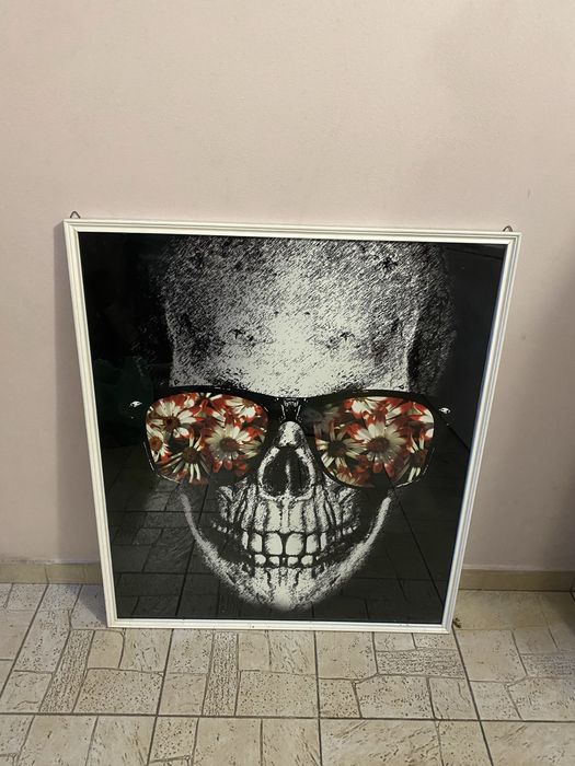 Tablou-rama alb schelet