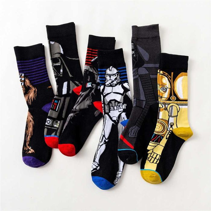 Happy socks-Mad socks-Star Wars - луди, весели, цветни, шарени чорапи