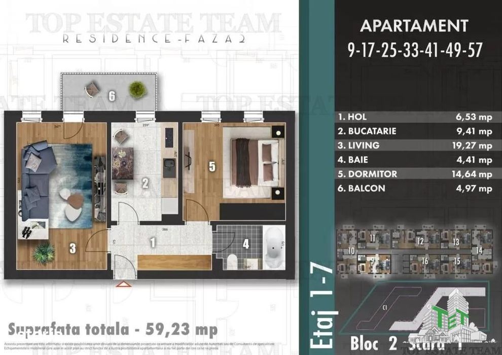 Reducere! Apartament spatios 2 camere bloc nou langa parc, zona Bercen — fotografia 1