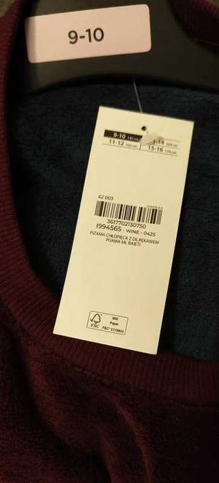 Set pijama calduroasa baieti TEX Carrefour 9-10ani/140cm