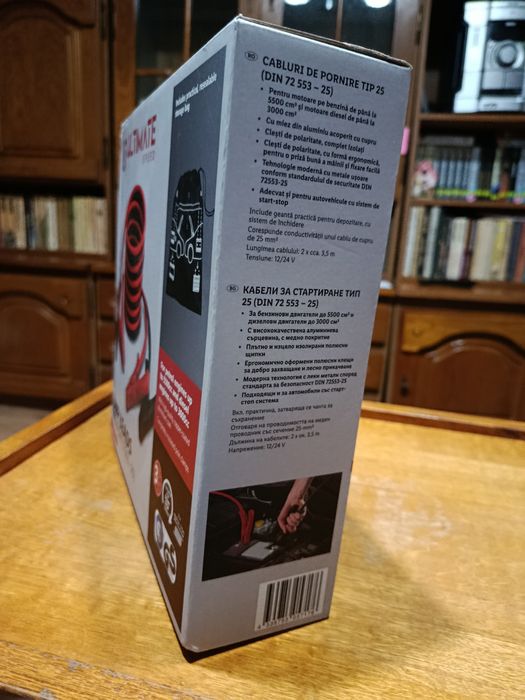 Cabluri JUMP LEADS Type 25 pentru încărcarea bateriei auto