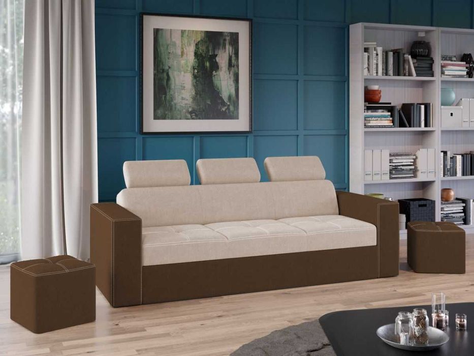 Canapea Paloma Crem / Maro - Transport Gratuit in 4-10 zile