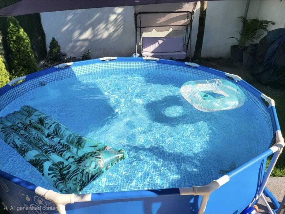 Piscina INTEX 3.77m - cadru metalic, pompa, accesorii