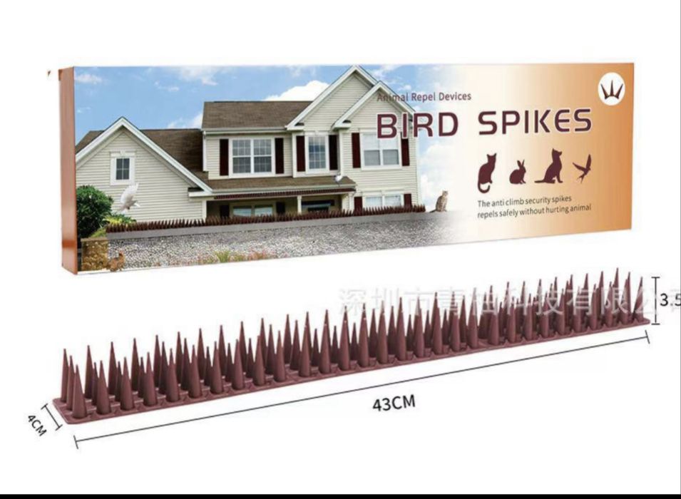 Шипы противоприсадные от птиц - защита крыш, карнизов, балконов, оград