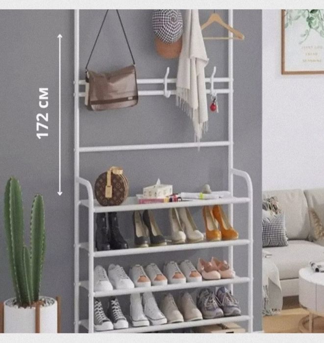 Pol kiyim ilgichi, poyabzal uchun tokcha bilan, 5 tokcha

 Zamin uchun