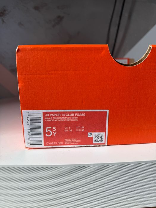 Ghete de fotbal Nike Jr. Mercurial Vapor 14 Club FG/MG, Rosu