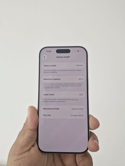 Iphone 16 Pro, 128 Gb , Silver, liber de retea, la cutie, stare buna