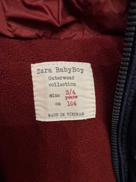 Зимно яке ZARA размер 3-4 години, 104см
