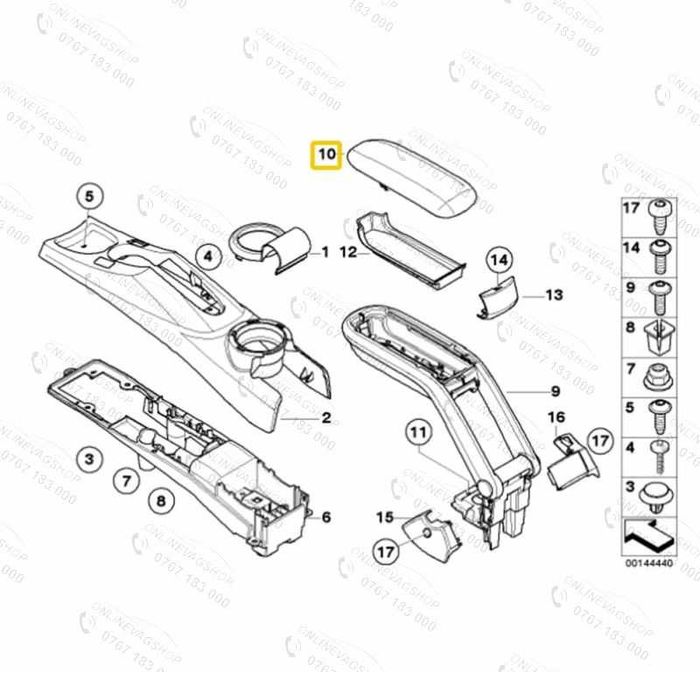 Capac cotiera piele  Mini Cooper 2002-2008