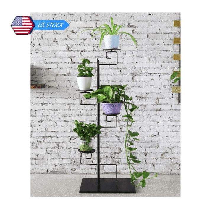 Метална поставка за цветя с 4 нива YPABMC1414BK-N