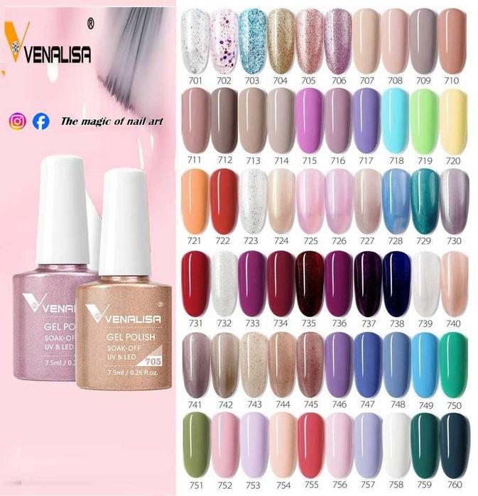 Venalisa VIP3 Нови 60 цвята гел лак серия ВИП 3