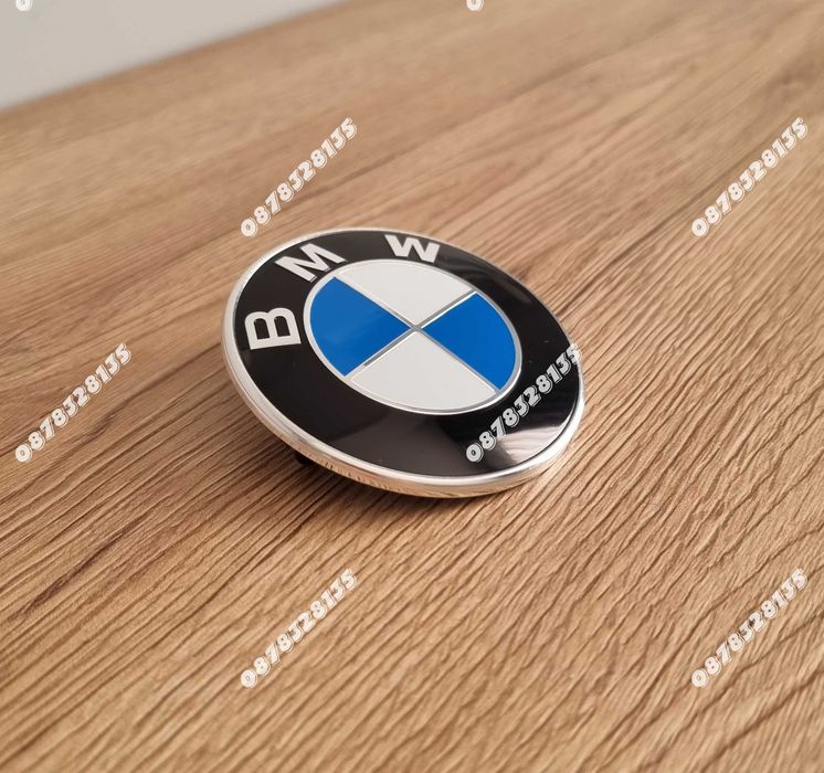 BMW емблема 74мм заден капак класическа бяло-синя