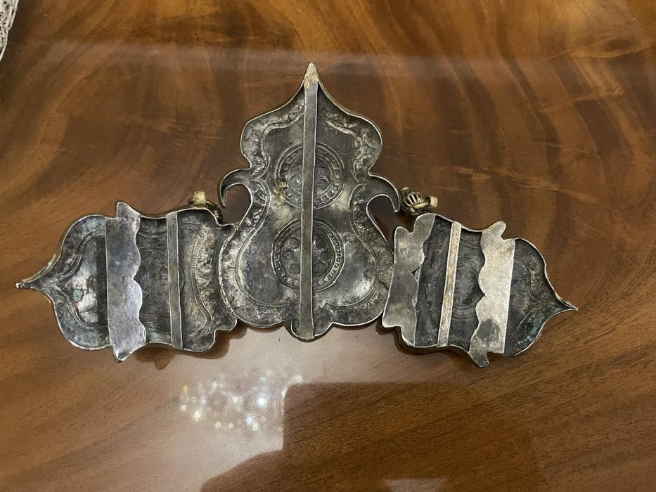 УНИКАЛНА Сребърна с живачна позлата автентична пафта колекционерска