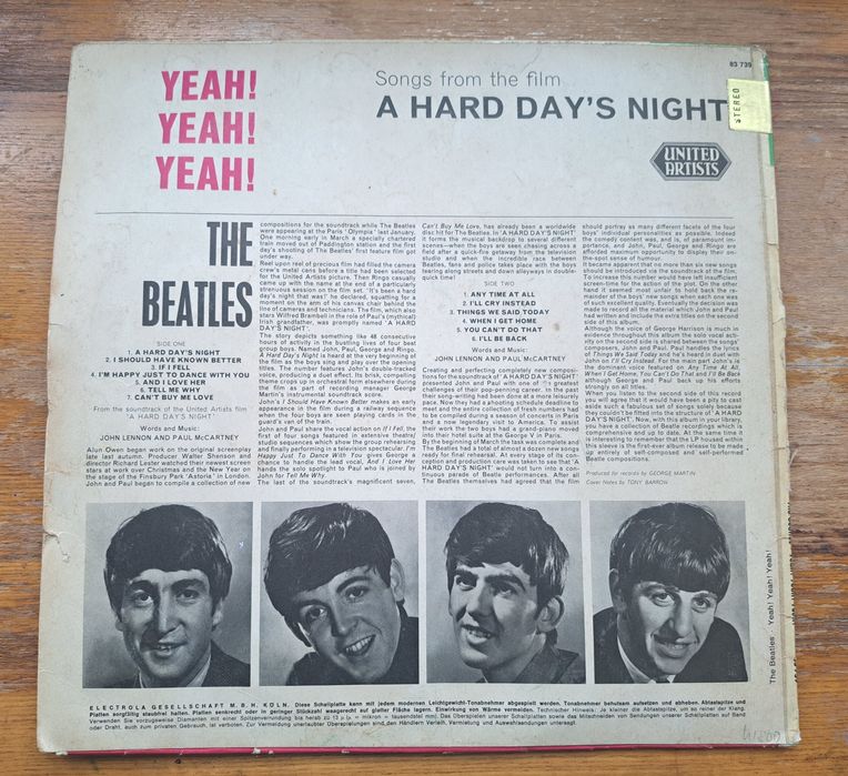 Beatles - A Hard Day's Night LP