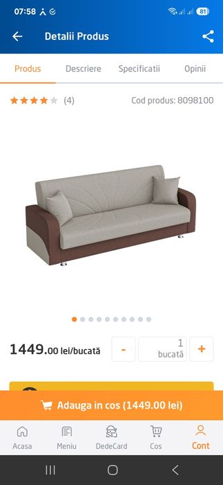 Canapea living Maria 3 locuri