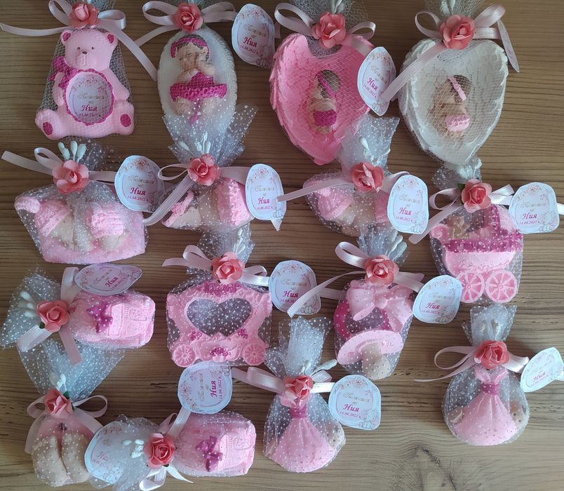 Подаръци за гости на погача, рожден ден, кръщене.