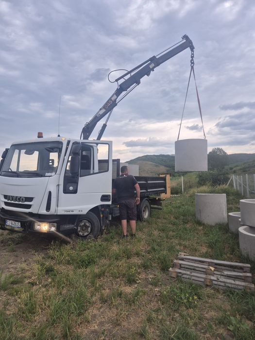 Transport basculabil cu macara,diferite lucrari cu excavator si dumpăr