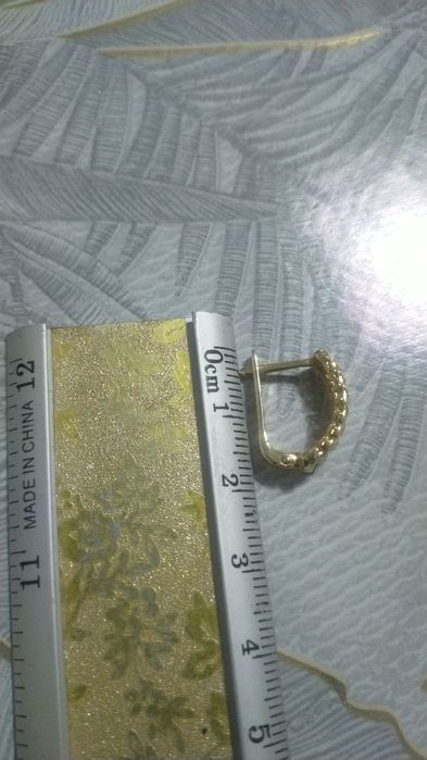 Серьги шипы золотые 585