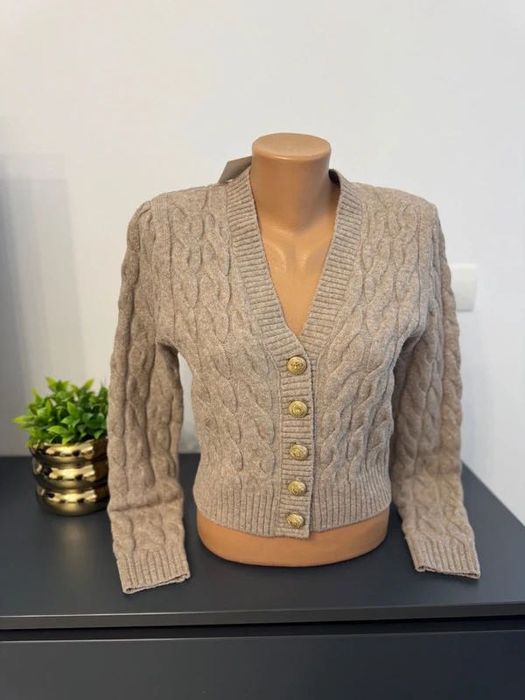 Cardigan crop, bej, femei - H&M - xs