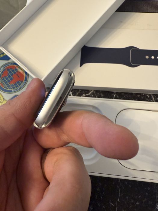 Apple watch seria 9 45 mm silver cellular cutie full