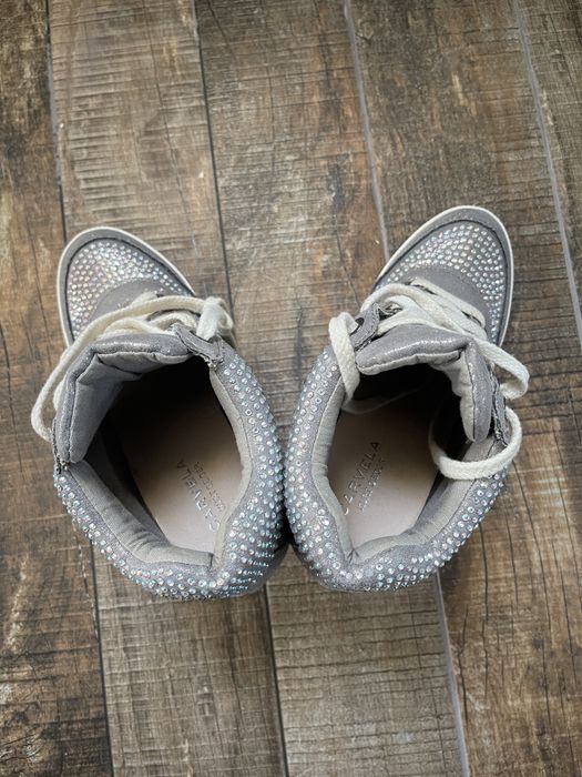 Botine cu cristale swarovsky/carvela