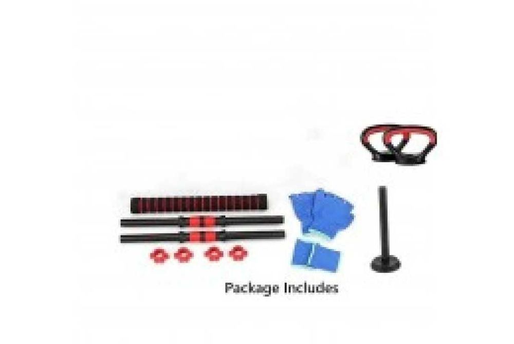 Тренировъчен комплект тежести 15/20кг. лост и принадлежности ръкавици