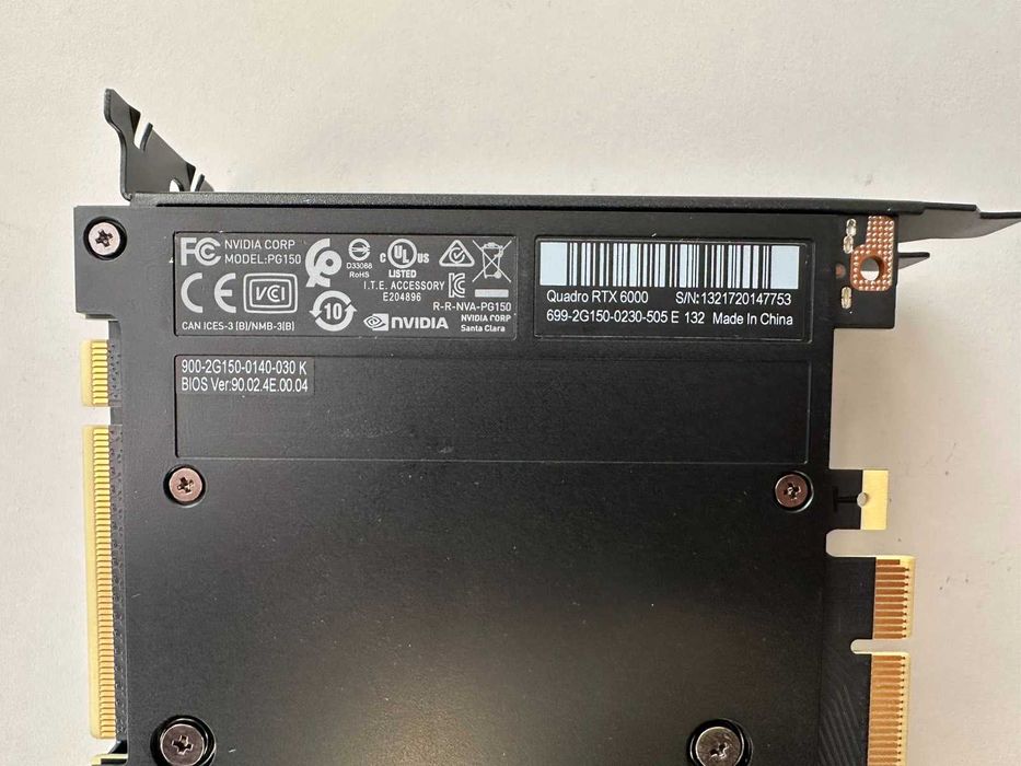 Видео Карта PNY Quadro RTX6000 24GB GDDR6 (Пасивно охлаждане)