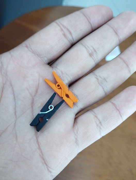 Прищепки декоративные цветные разноцветные чёрные 2.5см