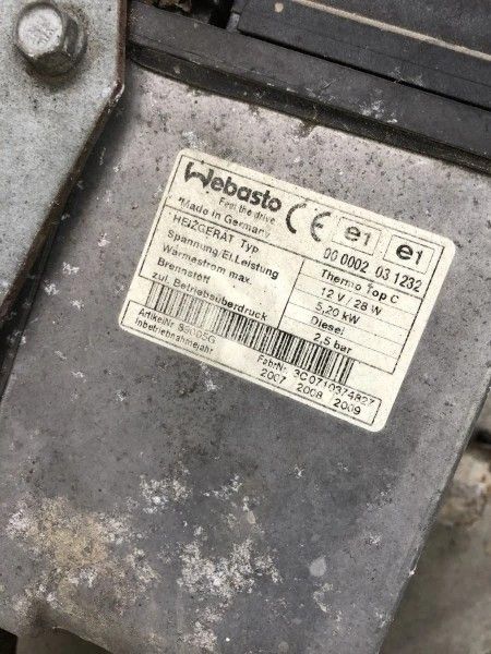 Webasto Nissan Primastar 2007 cod WEBASTO