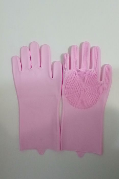 Силиконовые перчатки с ворсинками